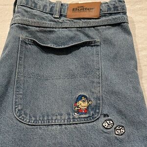 Butter relaxed loose fit jeans with drawstring